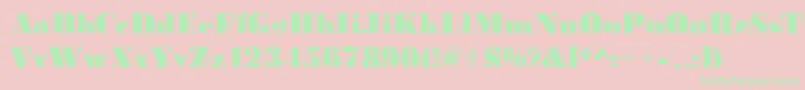 BodoniskylineRegular Font – Green Fonts on Pink Background