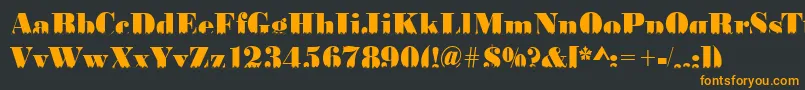 BodoniskylineRegular Font – Orange Fonts on Black Background