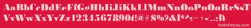 BodoniskylineRegular Font – Pink Fonts on Red Background