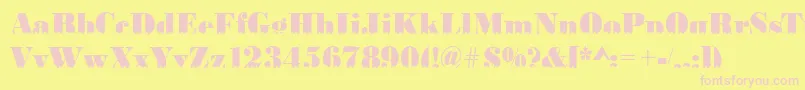BodoniskylineRegular Font – Pink Fonts on Yellow Background