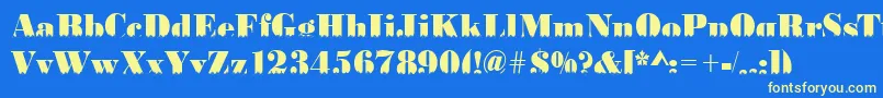 BodoniskylineRegular Font – Yellow Fonts on Blue Background