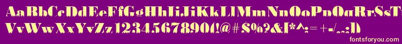BodoniskylineRegular Font – Yellow Fonts on Purple Background