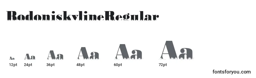 Größen der Schriftart BodoniskylineRegular