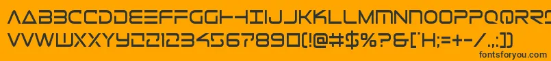 Telemarinescond1 Font – Black Fonts on Orange Background