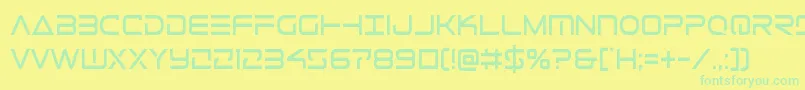 Telemarinescond1 Font – Green Fonts on Yellow Background