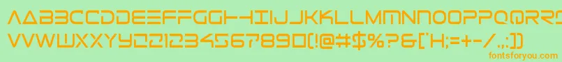 Telemarinescond1 Font – Orange Fonts on Green Background