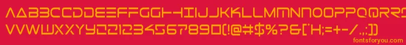 Telemarinescond1 Font – Orange Fonts on Red Background