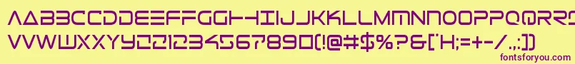 Telemarinescond1 Font – Purple Fonts on Yellow Background