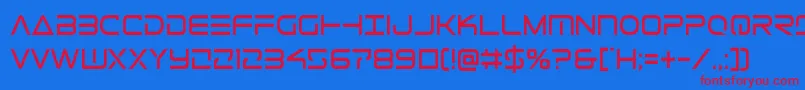 Telemarinescond1 Font – Red Fonts on Blue Background