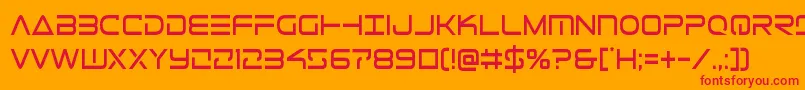 Telemarinescond1 Font – Red Fonts on Orange Background