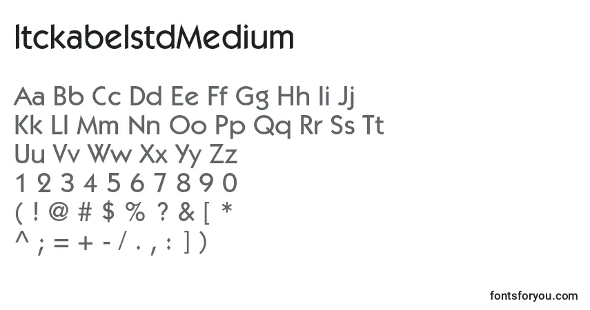 A fonte ItckabelstdMedium – alfabeto, números, caracteres especiais