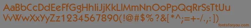 Шрифт ItckabelstdMedium – коричневые шрифты на сером фоне
