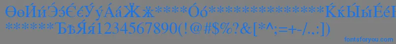 Cysr Font – Blue Fonts on Gray Background