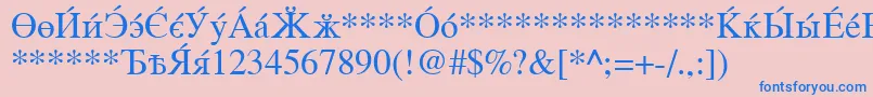 Cysr Font – Blue Fonts on Pink Background