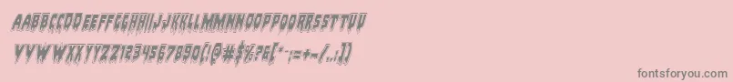 Bloodlustacadital Font – Gray Fonts on Pink Background