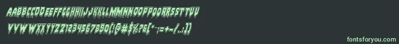 フォントBloodlustacadital – 黒い背景に緑の文字