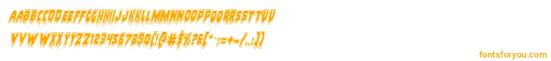 Bloodlustacadital Font – Orange Fonts on White Background