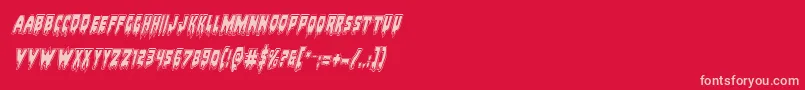 Bloodlustacadital Font – Pink Fonts on Red Background