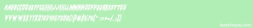 Bloodlustacadital Font – White Fonts on Green Background