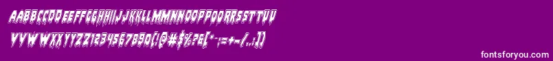 Bloodlustacadital Font – White Fonts on Purple Background