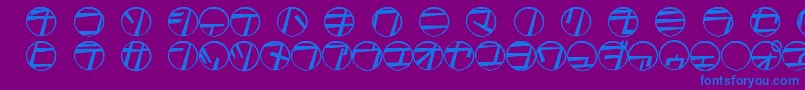 Tamio Font – Blue Fonts on Purple Background