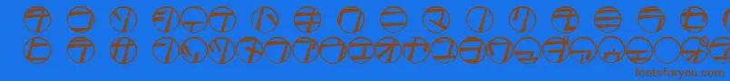 Tamio Font – Brown Fonts on Blue Background