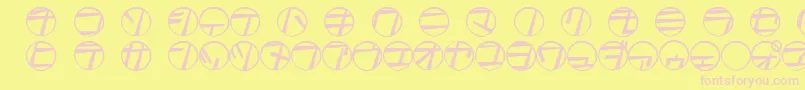 Tamio Font – Pink Fonts on Yellow Background