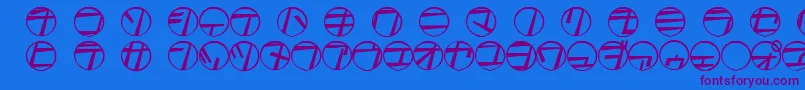 Tamio Font – Purple Fonts on Blue Background