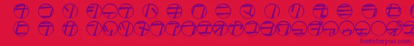 Tamio Font – Purple Fonts on Red Background