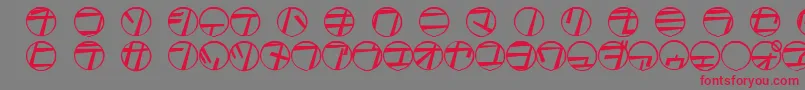 Tamio Font – Red Fonts on Gray Background