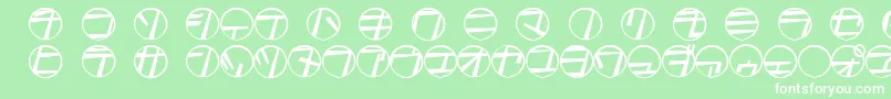 フォントTamio – 緑の背景に白い文字