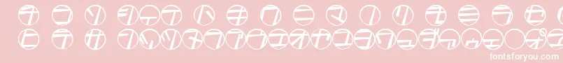Tamio-Schriftart – Weiße Schriften auf rosa Hintergrund