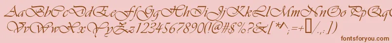 Подробнее о шрифте Vivaldic Шрифт Vivaldic – коричневые шрифты на розовом фоне
