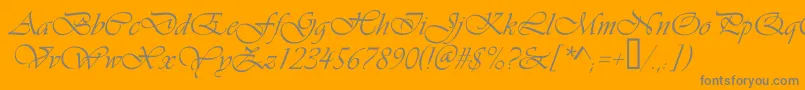 Vivaldic Font – Gray Fonts on Orange Background