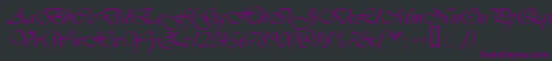 Vivaldic Font – Purple Fonts on Black Background