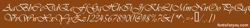 Vivaldic Font – White Fonts on Brown Background