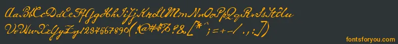 フォントWhitechapelBb – 黒い背景にオレンジの文字