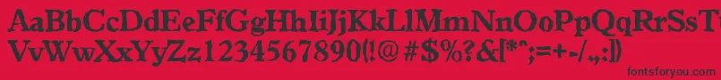 GranadarandomXboldRegular Font – Black Fonts on Red Background