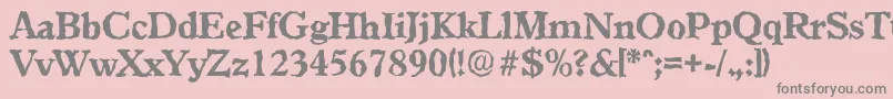 GranadarandomXboldRegular Font – Gray Fonts on Pink Background