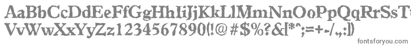 フォントGranadarandomXboldRegular – 白い背景に灰色の文字