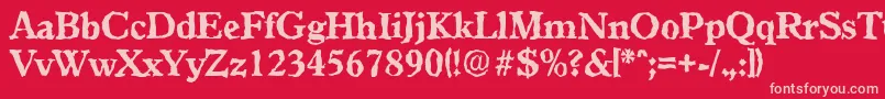 GranadarandomXboldRegular Font – Pink Fonts on Red Background