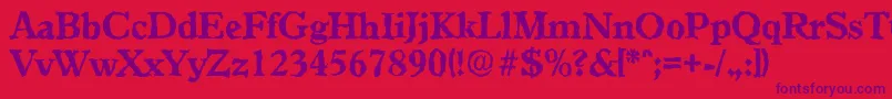 GranadarandomXboldRegular Font – Purple Fonts on Red Background