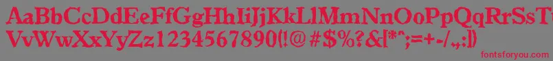 GranadarandomXboldRegular Font – Red Fonts on Gray Background