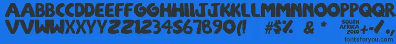 SouthAfirkas2100 Font – Black Fonts on Blue Background