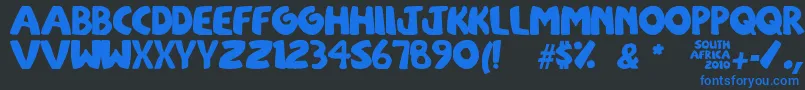 SouthAfirkas2100 Font – Blue Fonts on Black Background