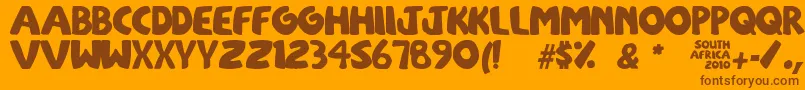 SouthAfirkas2100 Font – Brown Fonts on Orange Background