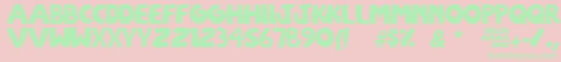 SouthAfirkas2100 Font – Green Fonts on Pink Background