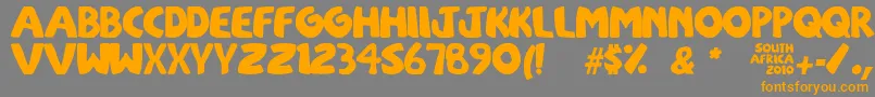 SouthAfirkas2100 Font – Orange Fonts on Gray Background