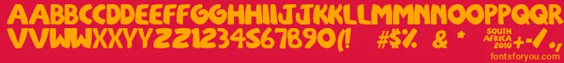 SouthAfirkas2100 Font – Orange Fonts on Red Background