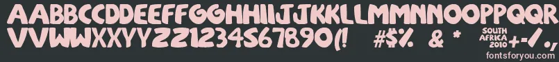 SouthAfirkas2100 Font – Pink Fonts on Black Background